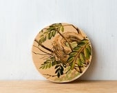 Paint by Number Circle Art Block 'Bird Nest' -  nesting, branches, vintage art