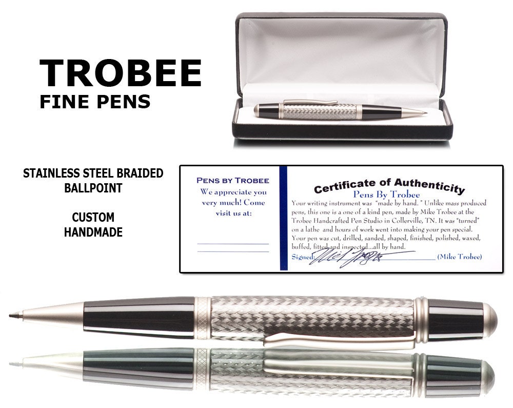 Custom made writing pen for men. Ballpoint for the business executive, great gift