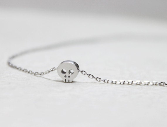 Cute Tiny Baby Skull Necklac - S2200 -2