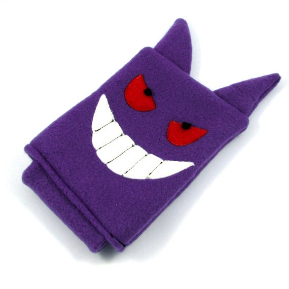 Gengar Pokemon Nintendo DS case pouch fleece camera carrying case 3DS / DSi / DS Lite / PSP holder