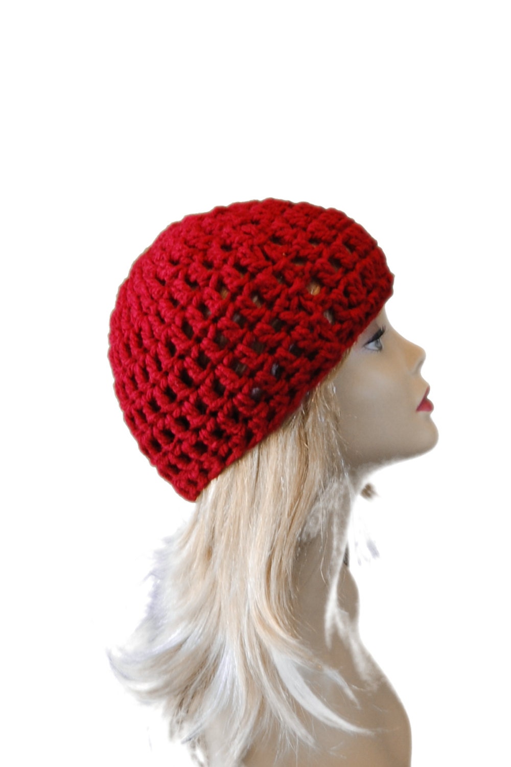 by Hat CrochetConcepts  Red Classic etsy Crochet beanie hat Beanie Cranberry Adult