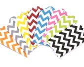 CHOOSE YOUR COLORS - 25 Die Cut Chevron Zig Zag Layered Gift Tags (3 x 1.6 inches) - Escort Cards, Scrapbooking, etc.