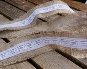 Frayed Burlap and lace ribbon