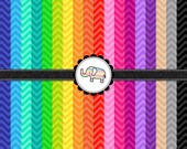 Digital Paper Pack - Chevron Digital Papers Bright - Personal & Commercial - Instant Delivery