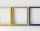 3) 8x10 slim distressed picture frames - choose your colors - modern home decor nursery decor wedding decor