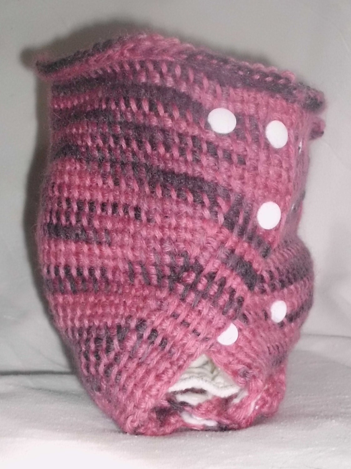 choose COLOR crochet wool diaper cover soaker - one size snapping