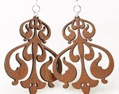 Fleur de Lis - Wood Earrings