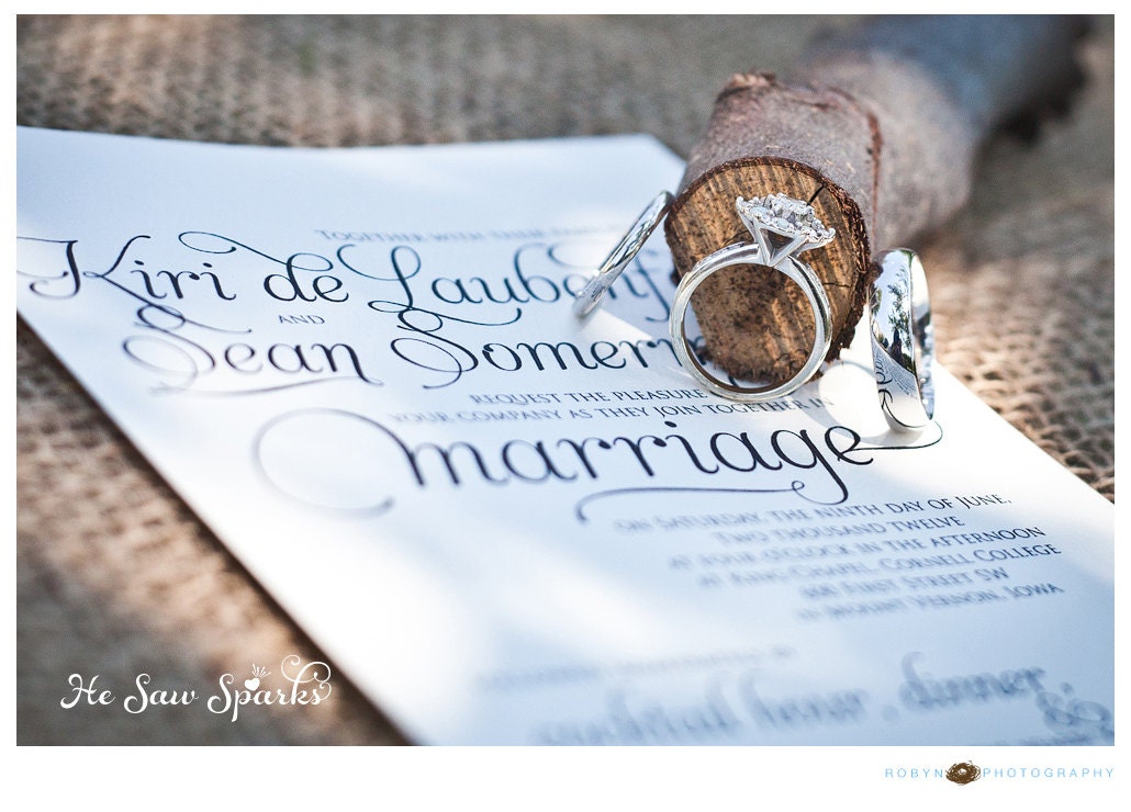 Lovely Script Wedding Invitation Package (Printable) DIY