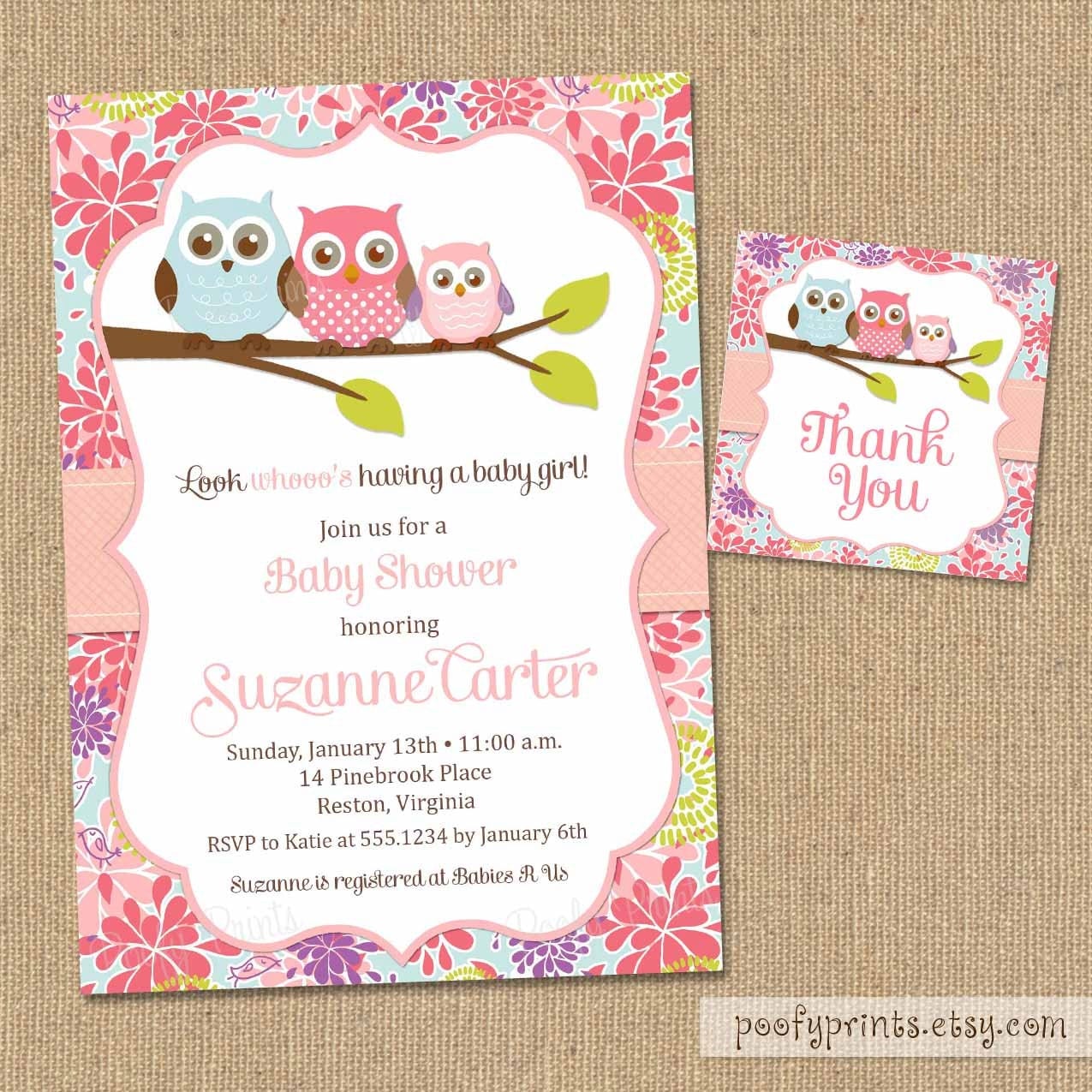 Diy Baby Shower Invitations Template