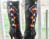 Size 7.5 Hand Painted Rez Hoofz Boots