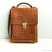 Vintage BIG Leather Bag Shoulder Briefcase 70s