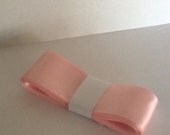5 yards of LIGHT PINK Double Faced Satin Ribbon 1.5 inch  no.9  Bright Pink