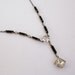 1930s Art Deco Necklace Black and White Rhinestones Open Back Choker