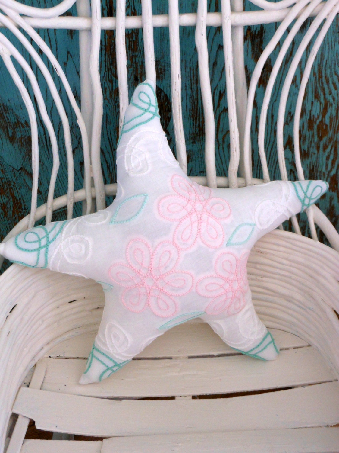 Starfish Pillow Under the Sea Nautical Decor for Coastal Living Beachy Chic by searchnrescue2