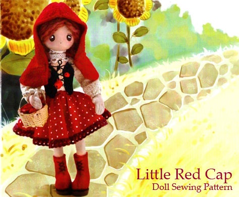 Little Red Cap: Felt Doll Pattern