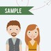 Custom Illustrated Wedding Invitation - Digital Sample