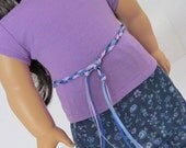 Ruffle Floral Skirt, Lavender Tshirt, Ribbon Belt