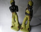 Vintage Pair of Amazing Blackamoor Lamps on Sale