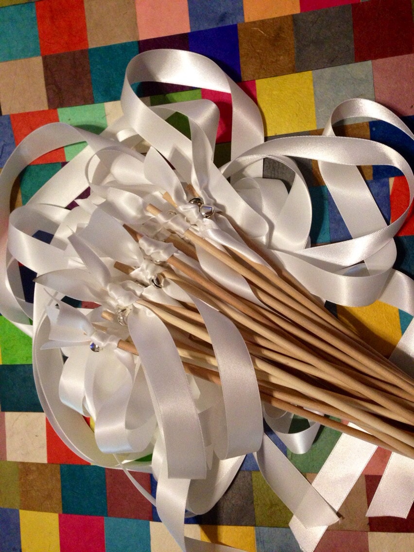 Knot Wedding Ribbon Wands in YOUR COLORS with BELLS - Colorful wedding ...