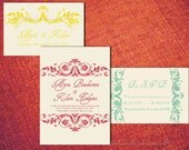PRINTABLE VINTAGE FLOURISH Invitation Suite Custom Design Diy Wedding Engagement Anniversary Party ShowerTemplate Pdf Save The Date Program