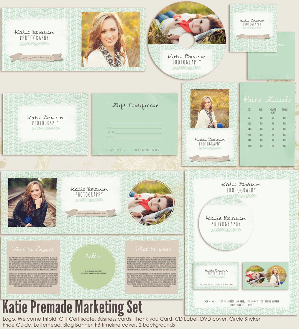 Katie Premade Photography Marketing Set Templates