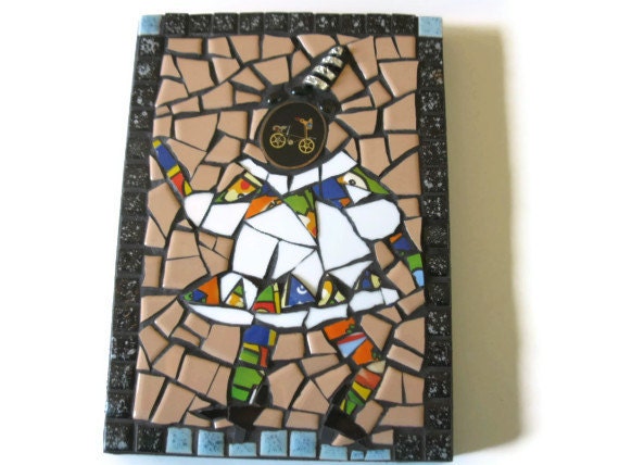 Clown Harlequin Mosaic wall hanging Mixed Media Home Decoration Broken China Ceramic tiles