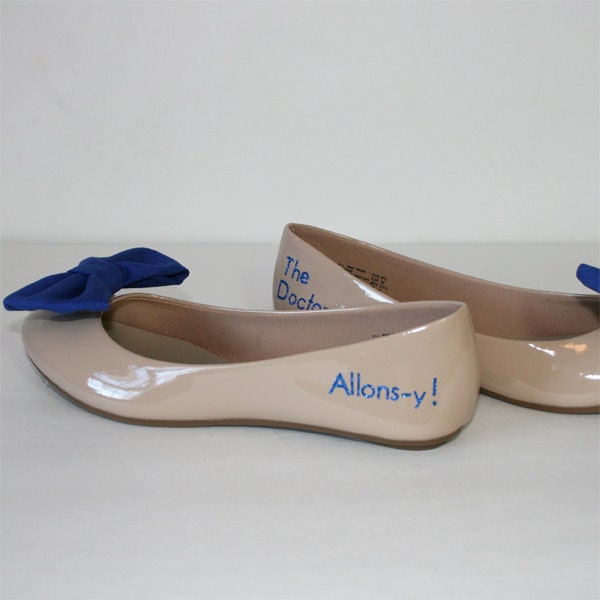 Doctor Who Allons-y flats with bowties