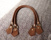 Tan Brown Leather Bag Handle Length 23 inches