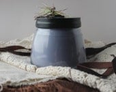 Lilac Blossoms Handpoured 4oz Pure Soy Candle Jar with Black Metal Lid--Up On The Roof Farm Vermont