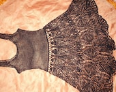 Crochet lace black cotton bridal wedding party beach womens girls romantic long summer dress