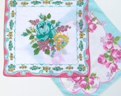 Two BEAUTIFUL Spring Vintage Hankies