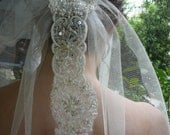 Ivory Veil With Shiney Pearls