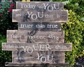 Large Distressed Wood Sign, Dr. Seuss Quote