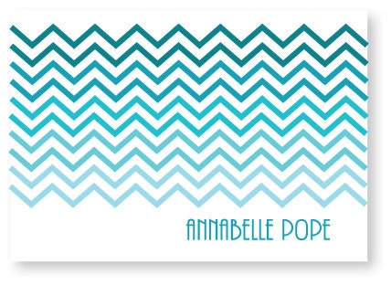 Ombre Chevron Customizable Stationery Note Card