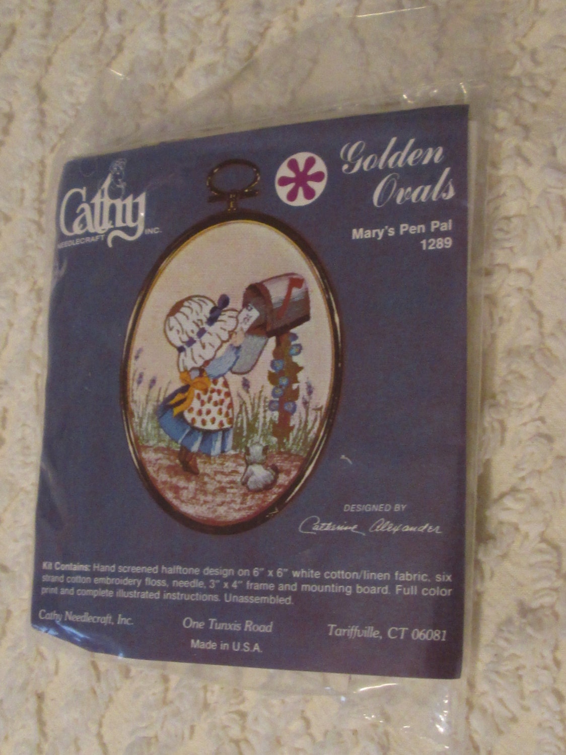 Vintage Needlepoint Kit Mary's Pen Pal