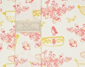 Tea Towel - Berries & Bowls in honey