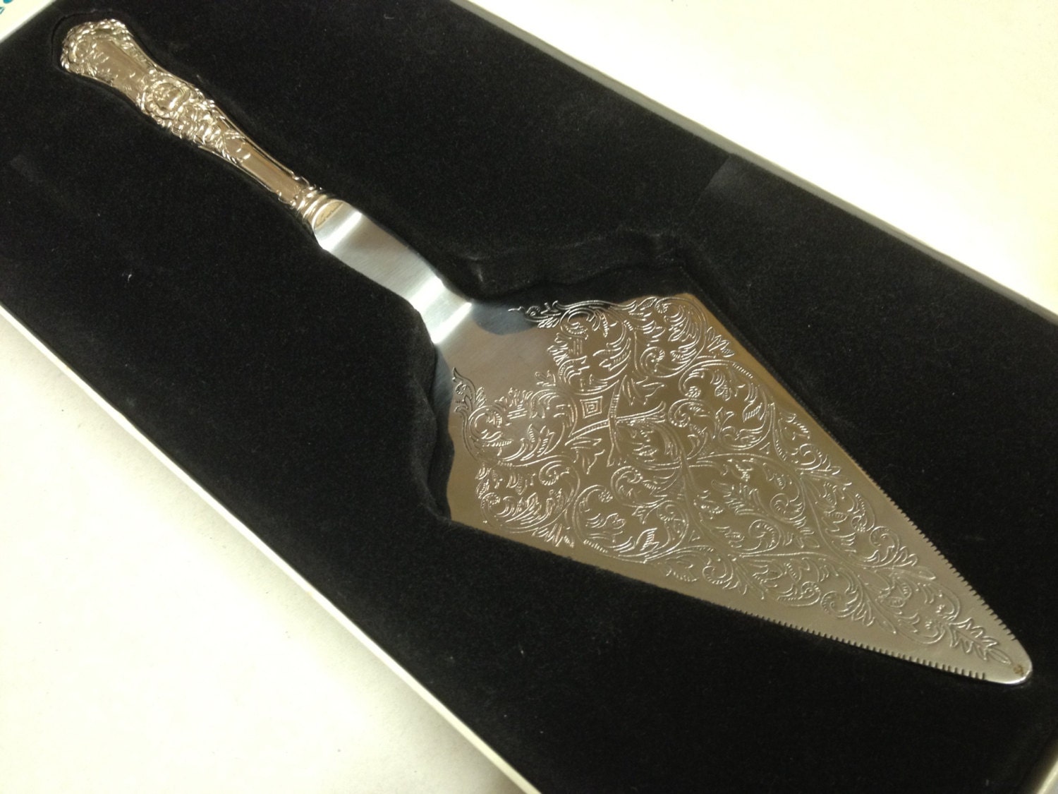 Vintage Silverplated Cake Server in box