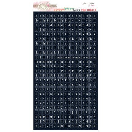 Navy Blue Teeny Alpha Stickers by Glitz Love You Madly