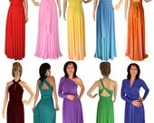 Black Convertible Bridesmaids, elegant evening dress plus size women long short dress