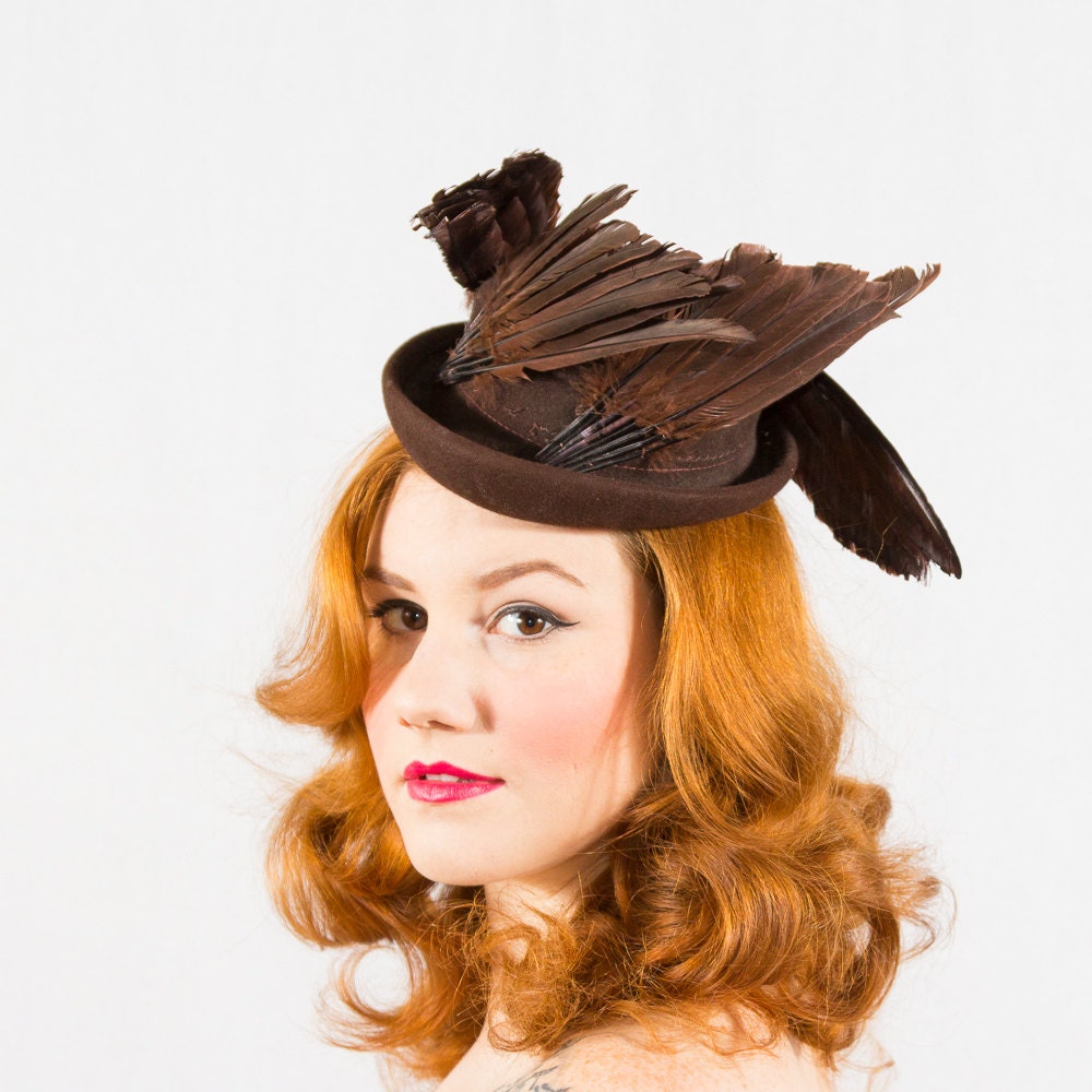 SALE / vintage 1930s hat / tilt hat / O'Hara