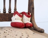 1950s Baby Shoes / Vintage Baby Cowboy Booties