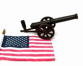 Vintage Cannon Replica Rustic Cast Iron Miniature Toy