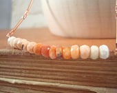 Ombre Fire Opal Necklace Pendant - Energize - Gemstones by Split Personality Designs