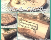 Natural Branch Bark Woodland WEDDING ANNIVERSARY DINNER Sample Set Country Western Rustic Primitive Priority Shipping International Domestic