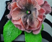 ponk felted flower pin brooch