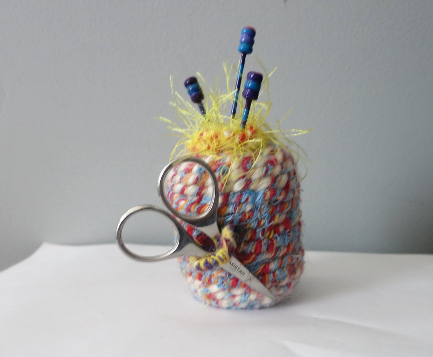 pincushion  cololrful needle felted