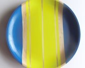 Modern Neon 14" Serving Tray, Yellow/Royal