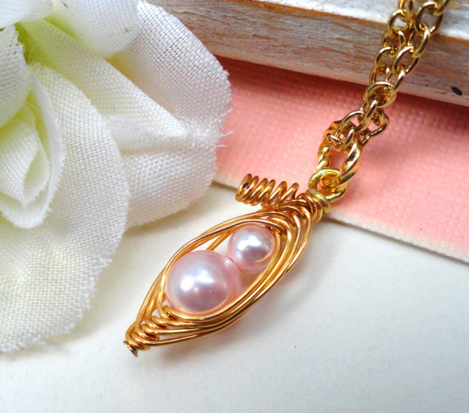 Mommy And Me Gold  Petite Peas In A Pod Ideal Gift For Your Daughter, Young Girl Gift, Flower Girl Choose Your Colors