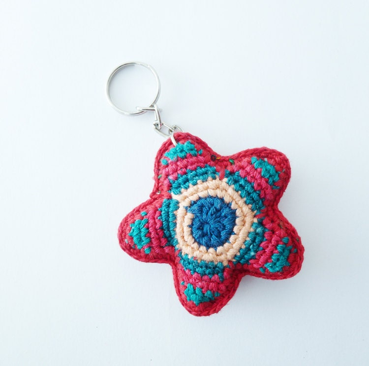 Crochet Flower Keychain