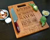 Personalized Cutting Board - Custom Engraved -Cherry Wood- 12x15- Wedding Gift, Anniversary Gift, Housewarming